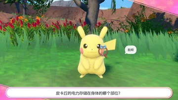 皮卡丘的电力存储在身体的哪个部位？
脸颊