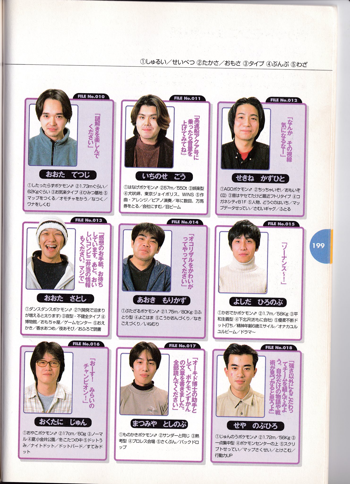 任天堂公式ガイドブック ポケットモンスター 金・銀 巻末特集（P.192–P.203） P.199