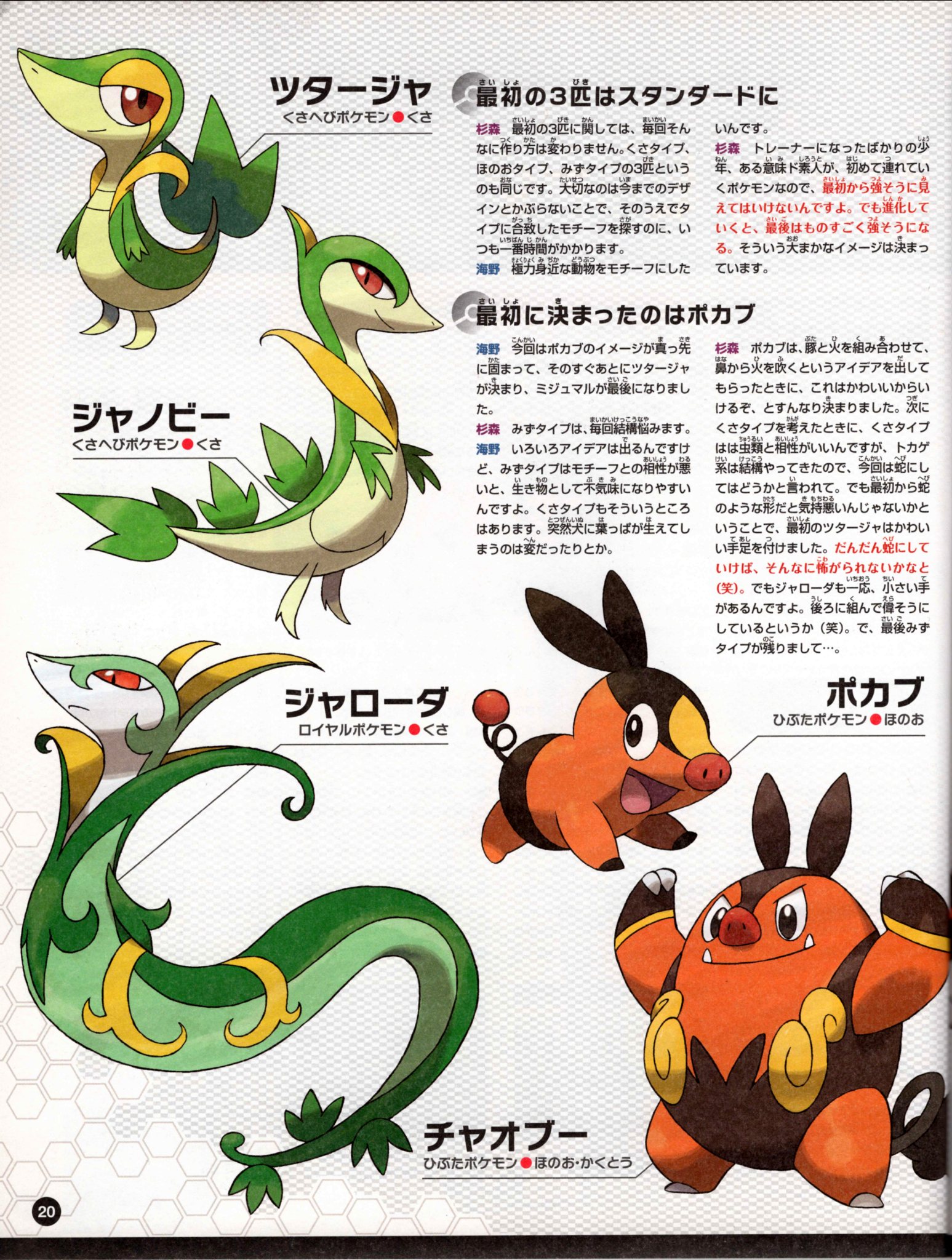Nintendo DREAM 特別付録 『ポケモン誕生秘話 ポケットモンスターブラック・ホワイト 完全総集版』（2011年7月号 Vol.207 付録小冊子） P.20