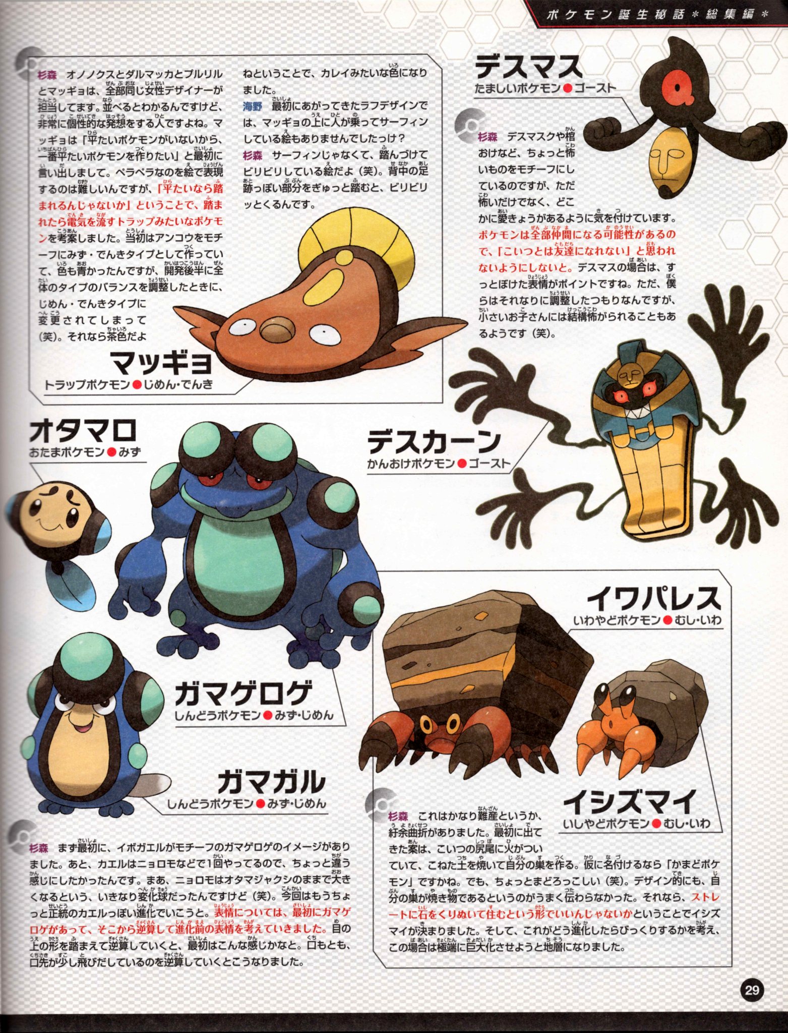 Nintendo DREAM 特別付録 『ポケモン誕生秘話 ポケットモンスターブラック・ホワイト 完全総集版』（2011年7月号 Vol.207 付録小冊子） P.29