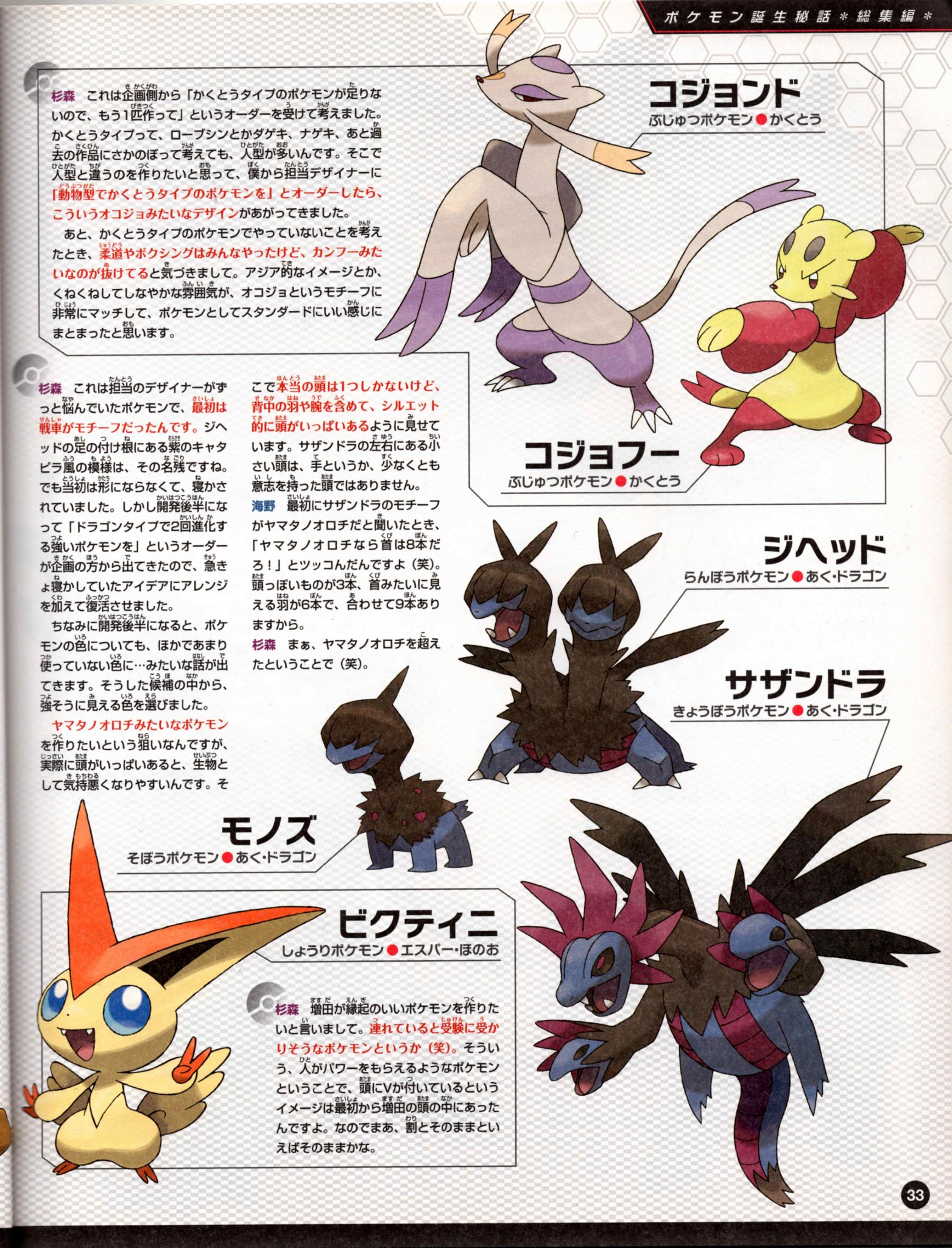 Nintendo DREAM 特別付録 『ポケモン誕生秘話 ポケットモンスターブラック・ホワイト 完全総集版』（2011年7月号 Vol.207 付録小冊子） P.33