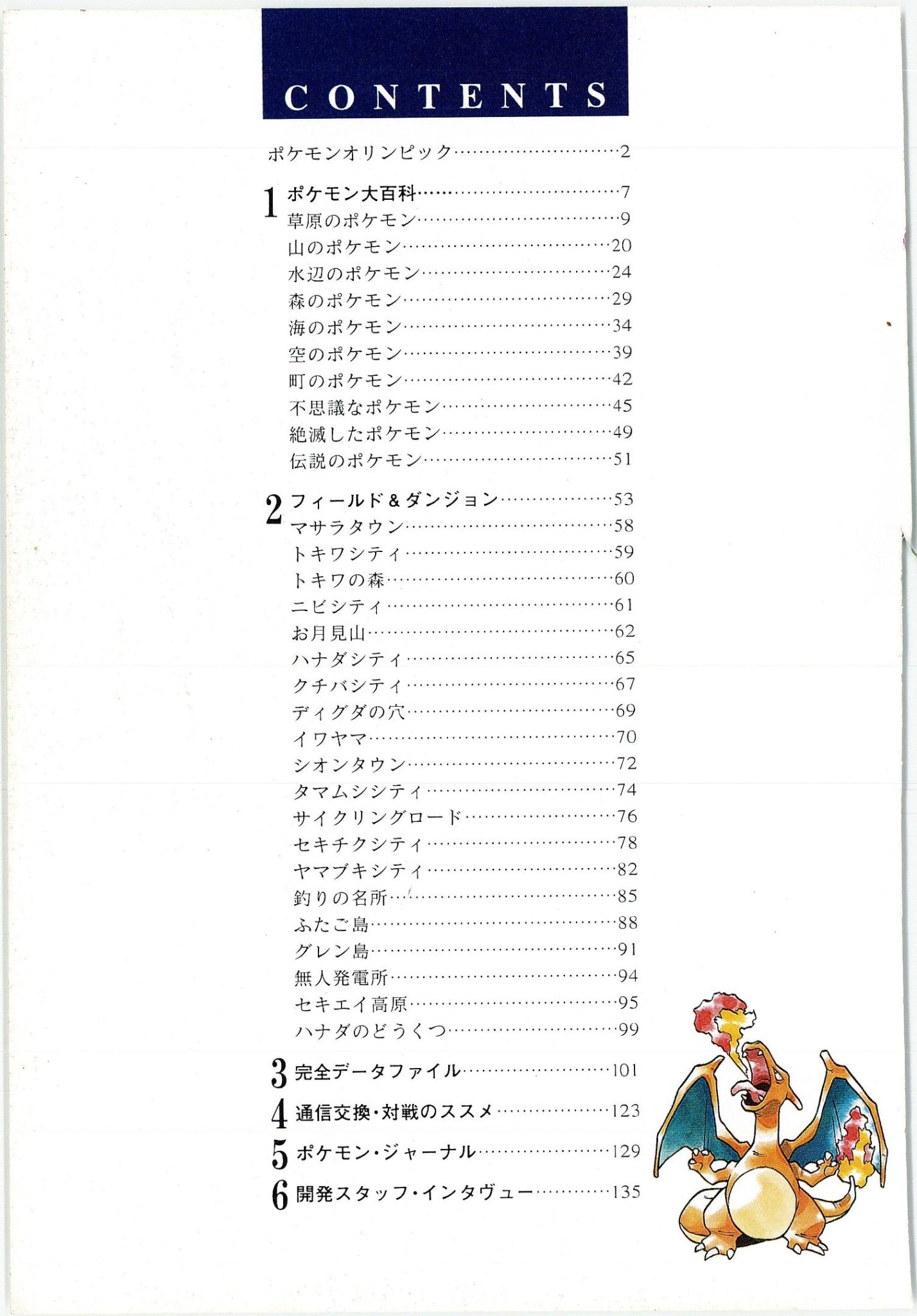 ポケットモンスター図鑑 1996年4月5日初版 / 1997年2月7日第六刷 P.6