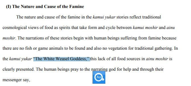 The Ainu Speak of Famine: How Oral TraditionsReflect and Inform Historical Analysis of ChangingFood Practices and Trade Relations in EarlyModern Period Hokkaido (1603-1868)